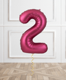Berry Helium Foil Number Balloon