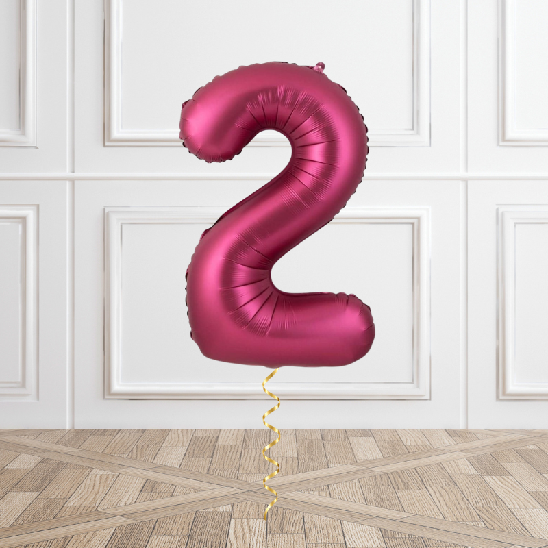 Berry Helium Foil Number Balloon