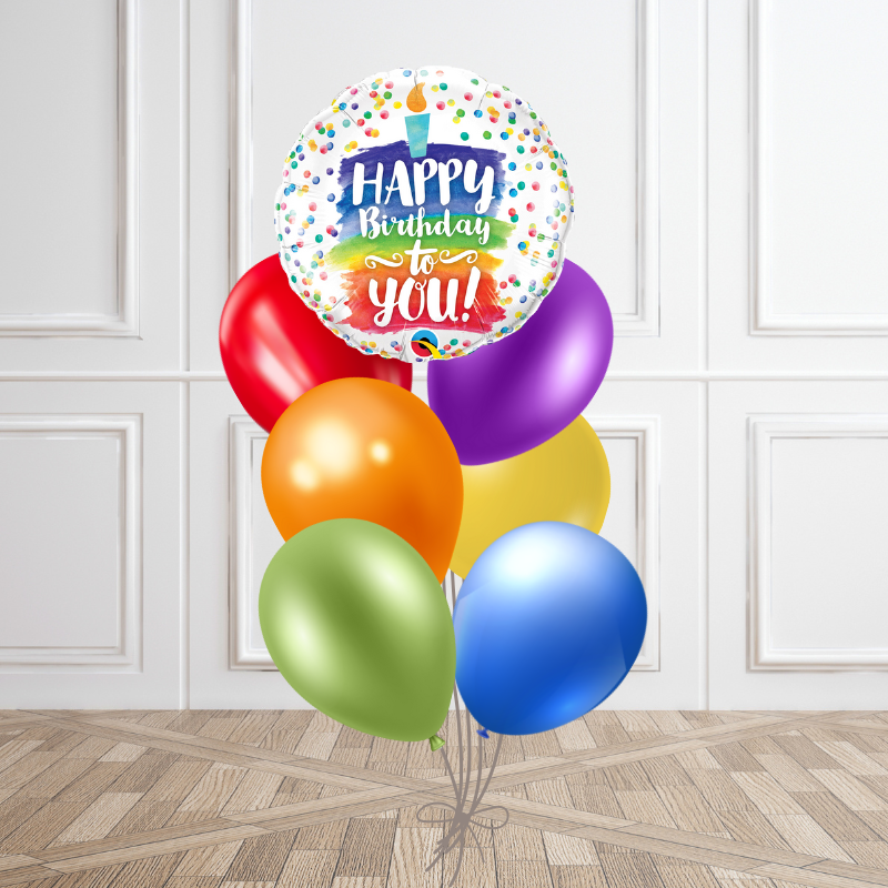 Confetti Wishes Birthday Balloon Bouquet