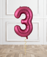 Berry Helium Foil Number Balloon