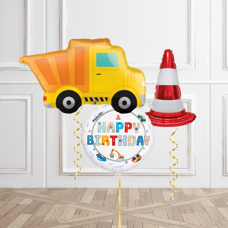 Dump Truck Birthday Helium Bunch