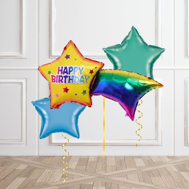 Birthday Starburst Helium Bunch