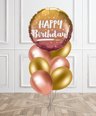 Rose Gold Birthday Glow Balloon Bouquet