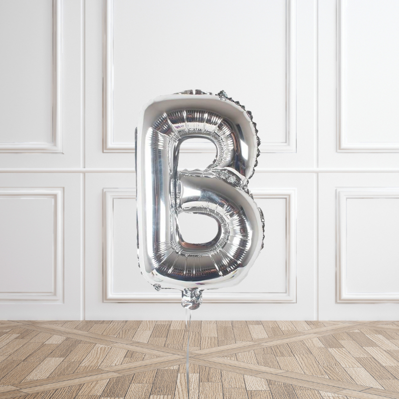Silver Helium Foil Letter Balloons