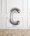 Silver Helium Foil Letter Balloons