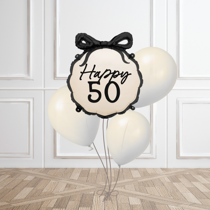Bow Luxe Milestone Birthday Balloon Bouquet