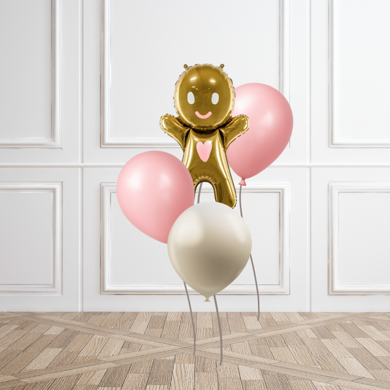 Christmas Gingerbread Balloon Bouquet