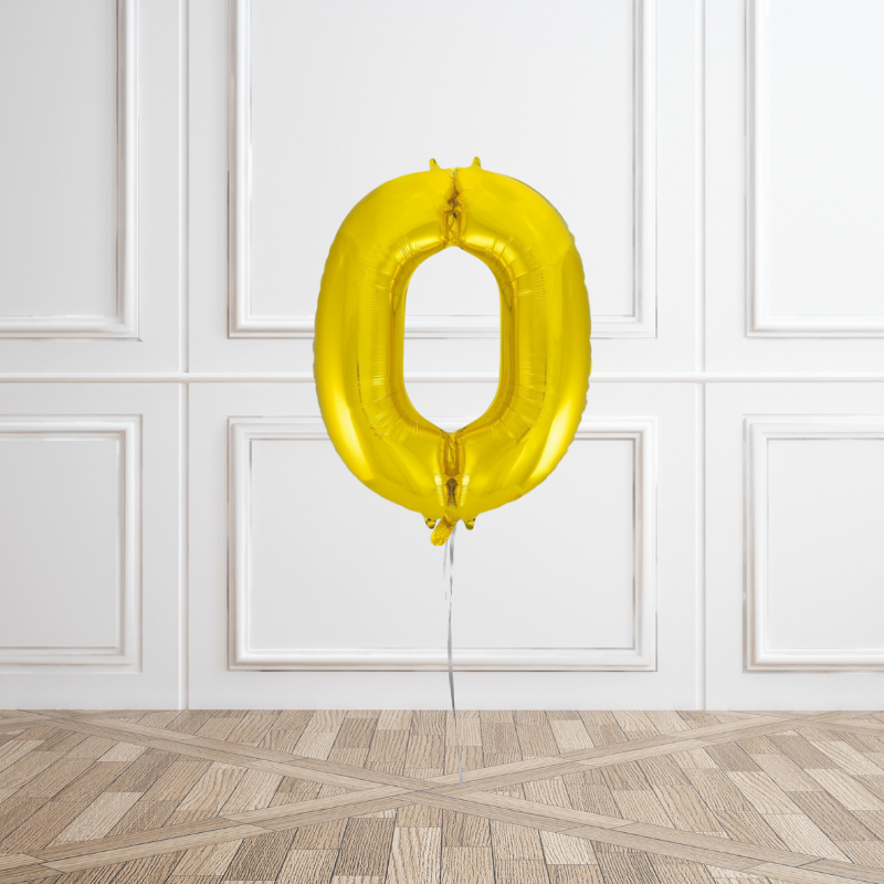 Gold Helium Foil Number Balloons