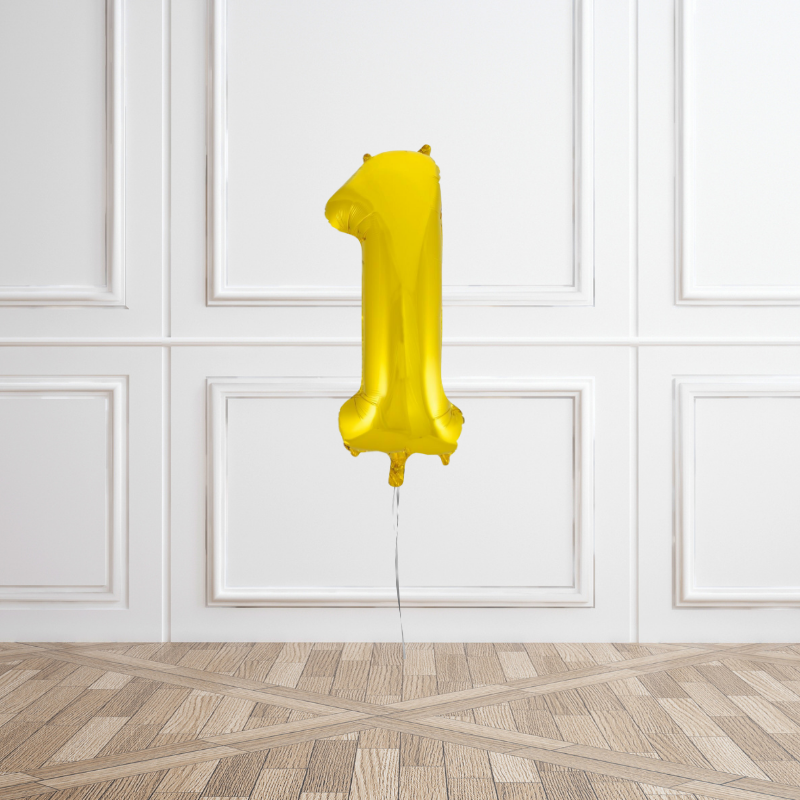 Gold Helium Foil Number Balloons