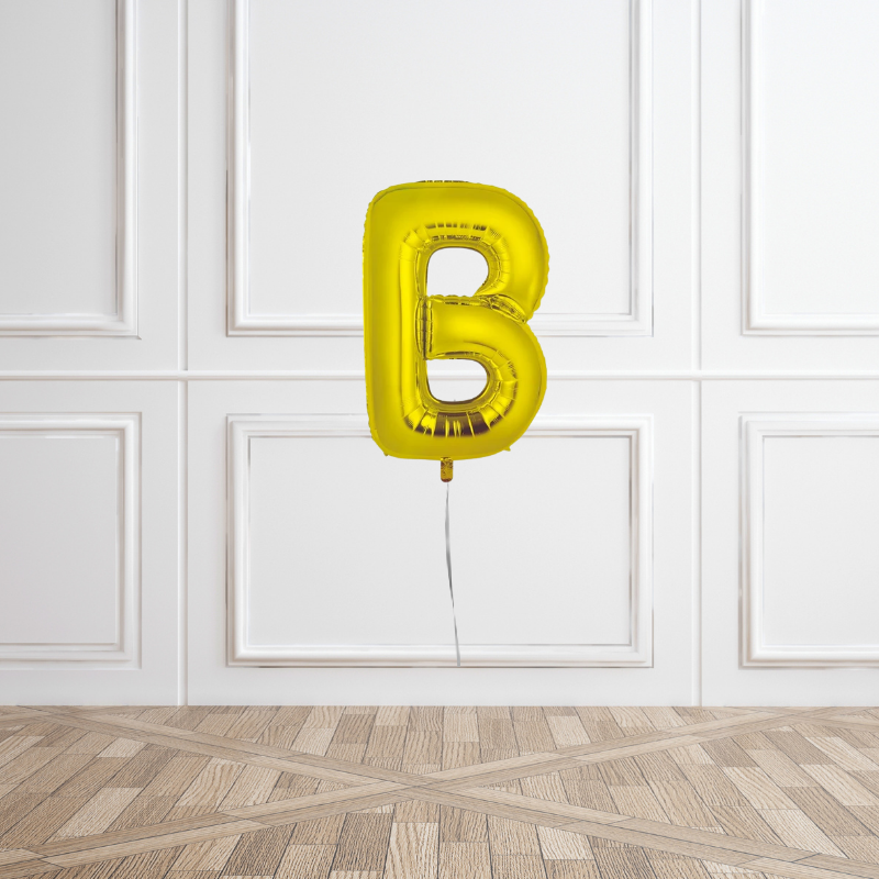 Gold Helium Letter Balloons