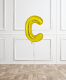Gold Helium Letter Balloons