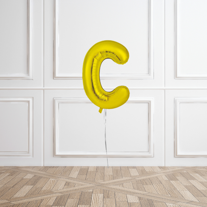 Gold Helium Letter Balloons
