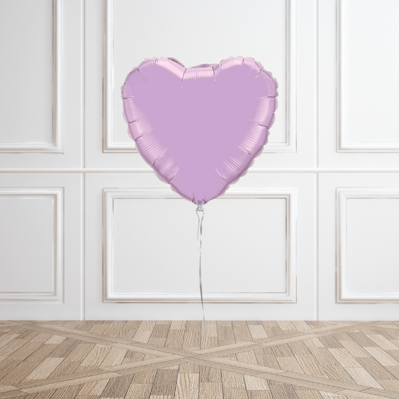 Pearl Lavender Helium Foil Heart Balloon