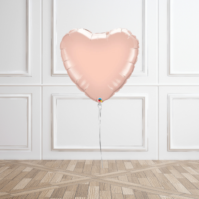 Rose Gold Helium Foil Heart Balloon