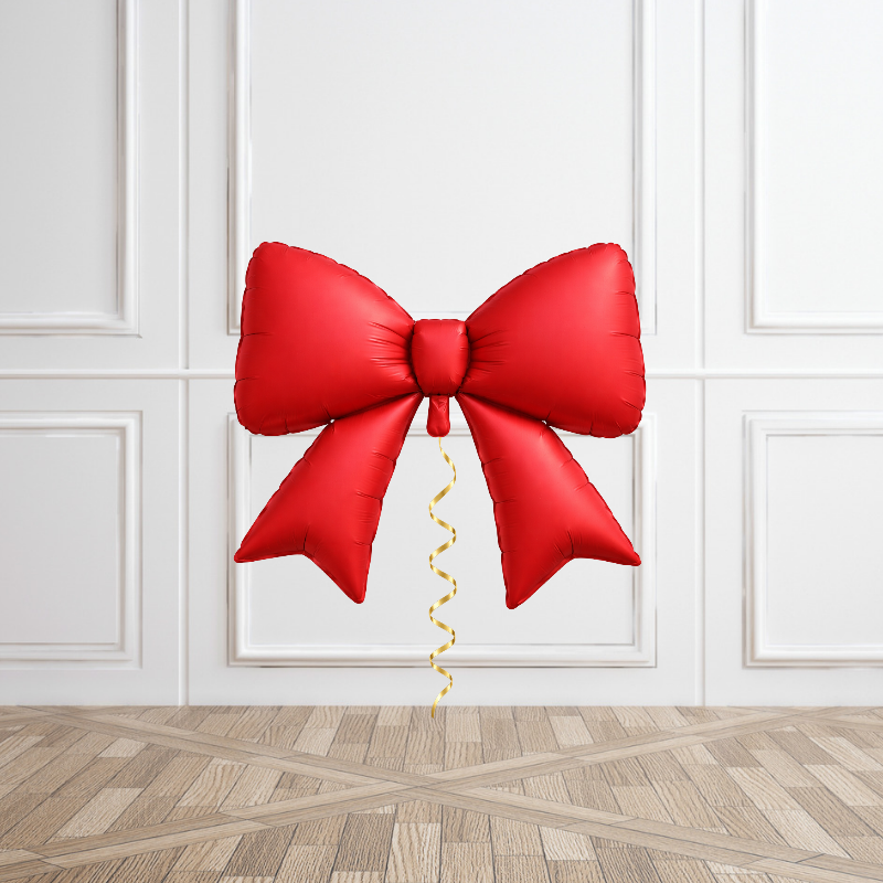 Classic Red Bow Helium Foil Balloon