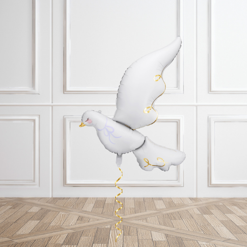 White Dove Helium Foil Balloon