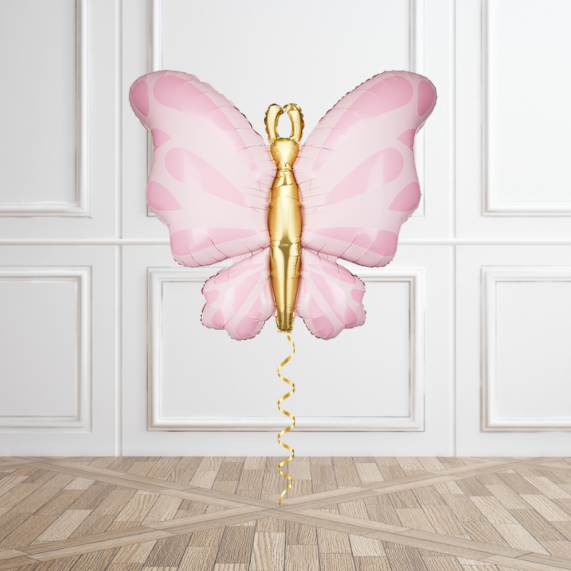 Blushing Pink Butterfly Helium Foil Balloon