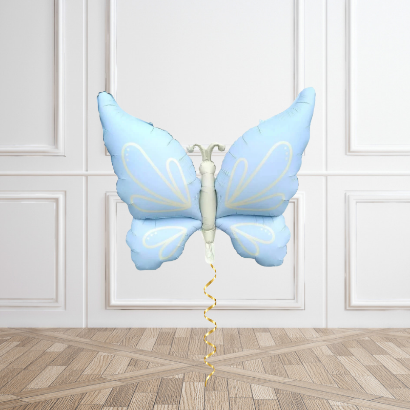 Baby Blue Butterfly Helium Foil Balloon