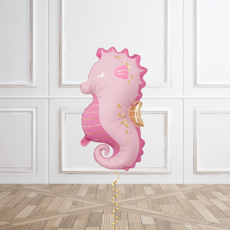 Pretty Pink Seahorse Helium Foil Balloon