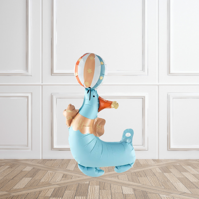 Blue Circus Seal Foil Balloon