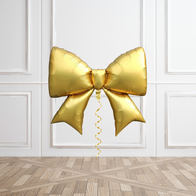 Luxe Metallic Gold Bow Helium Foil Balloon