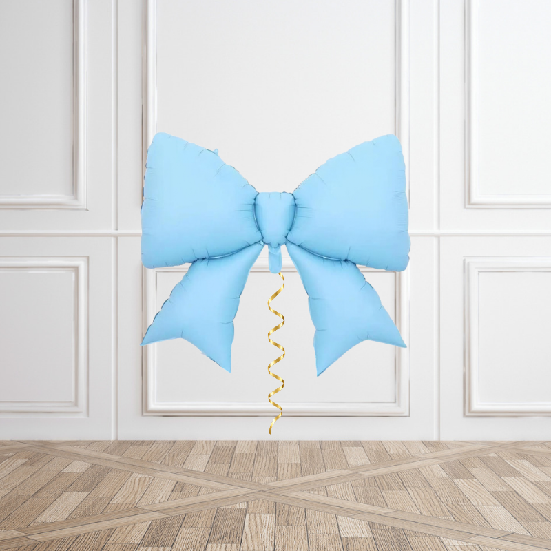 Baby Blue Bow Helium Foil Balloon