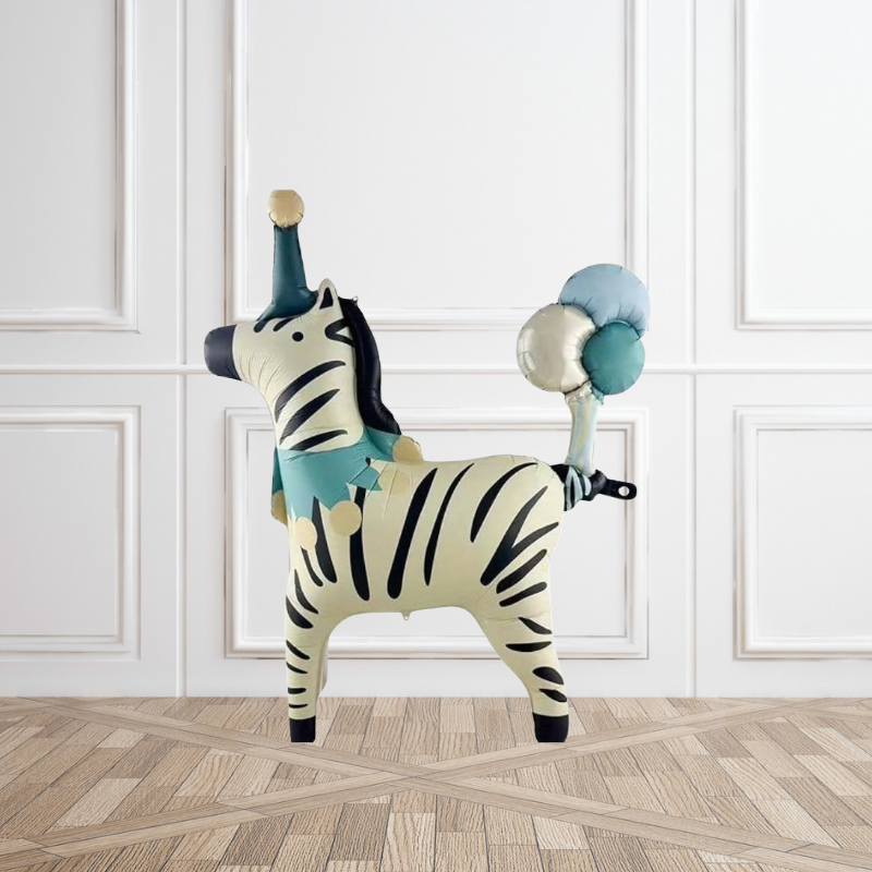 Circus Party Zebra Foil Balloon