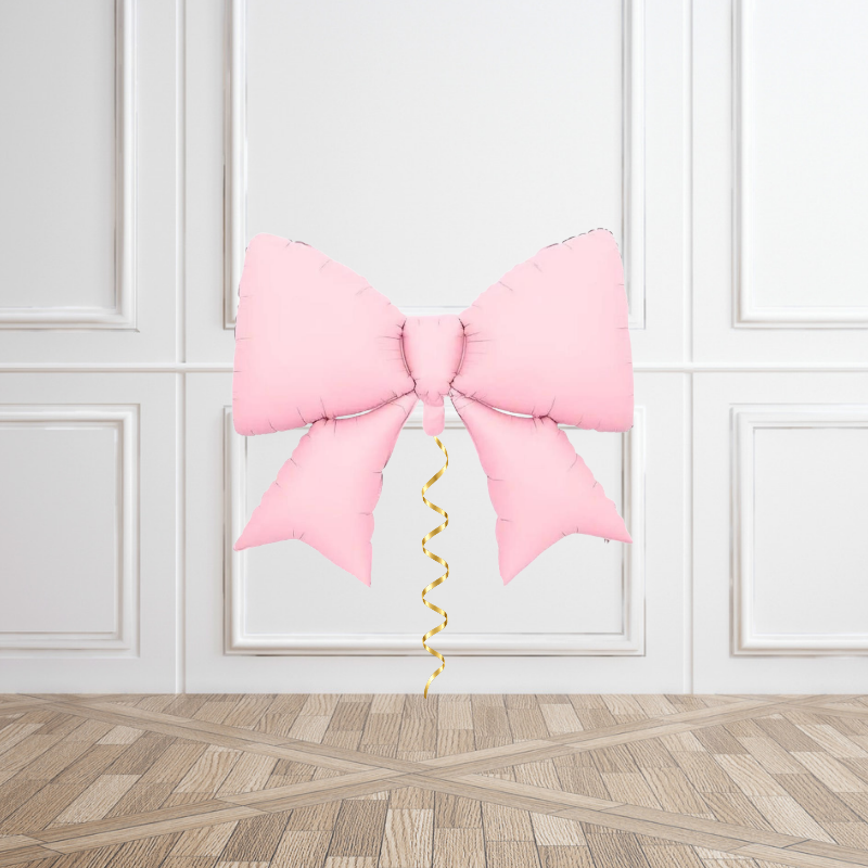 Pretty Pastel Pink Bow Helium Foil Balloon