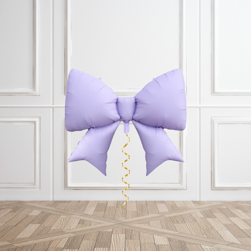 Lovely Lilac Bow Helium Foil Balloon