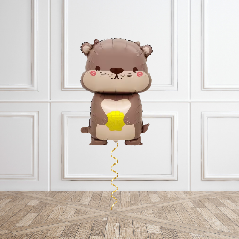 Cuddly Brown Otter Helium Foil Balloon