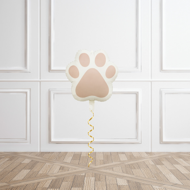 Sweet Blush Paw Print Helium Foil Balloon