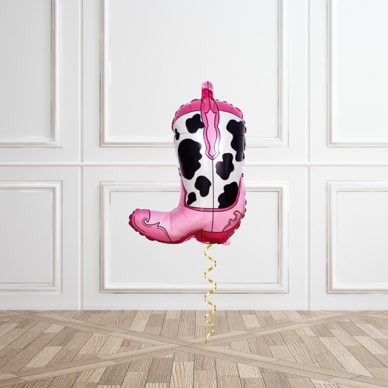 Pink Cowgirl Boot Helium Foil Balloon
