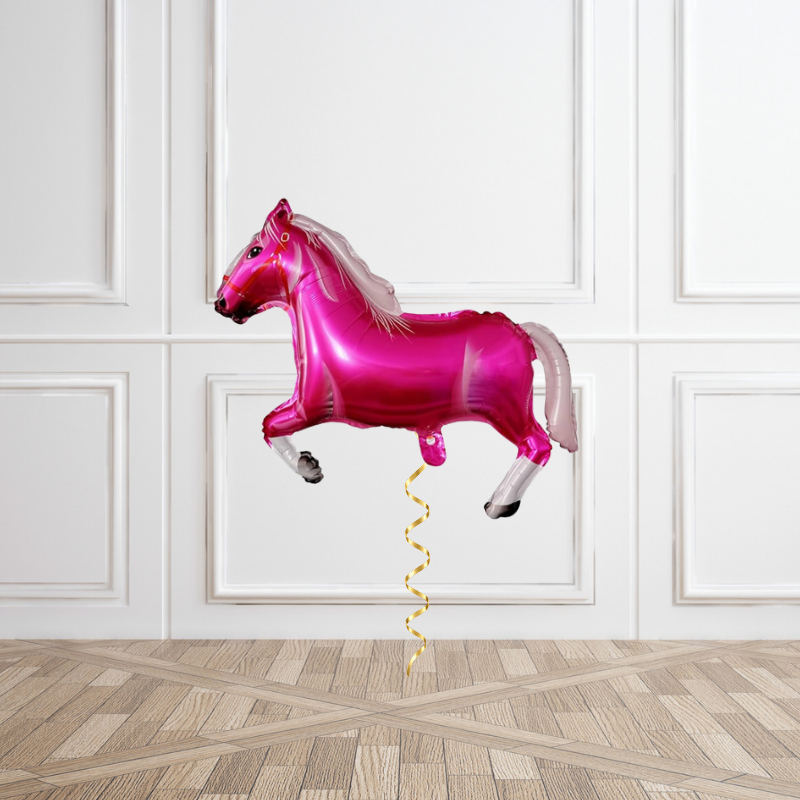 Shimmering Hot Pink Horse Helium Foil Balloon
