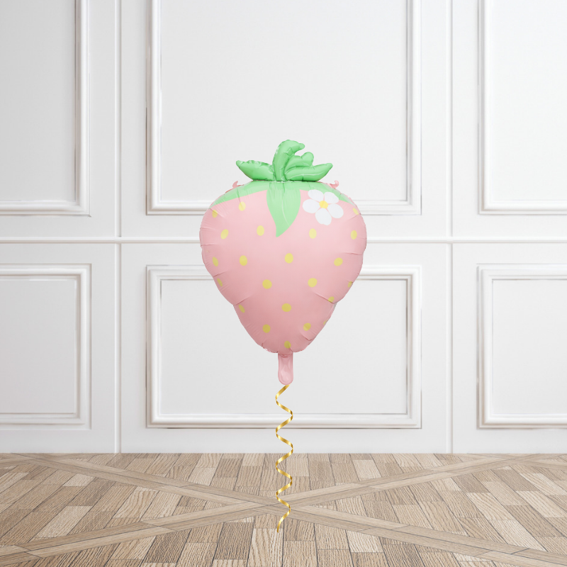 Pastel Pink Strawberry Blossom Helium Foil Balloon