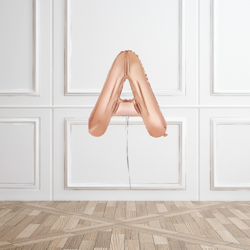 Rose Gold Helium Letter Balloons