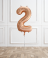 Rose Gold Number Helium Balloons
