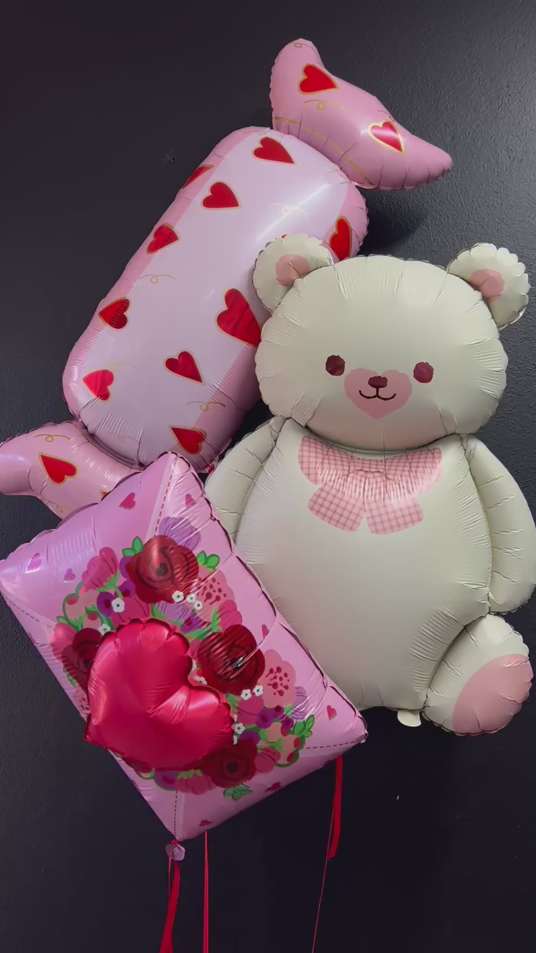 Beary Cute Valentine Balloon Bunch