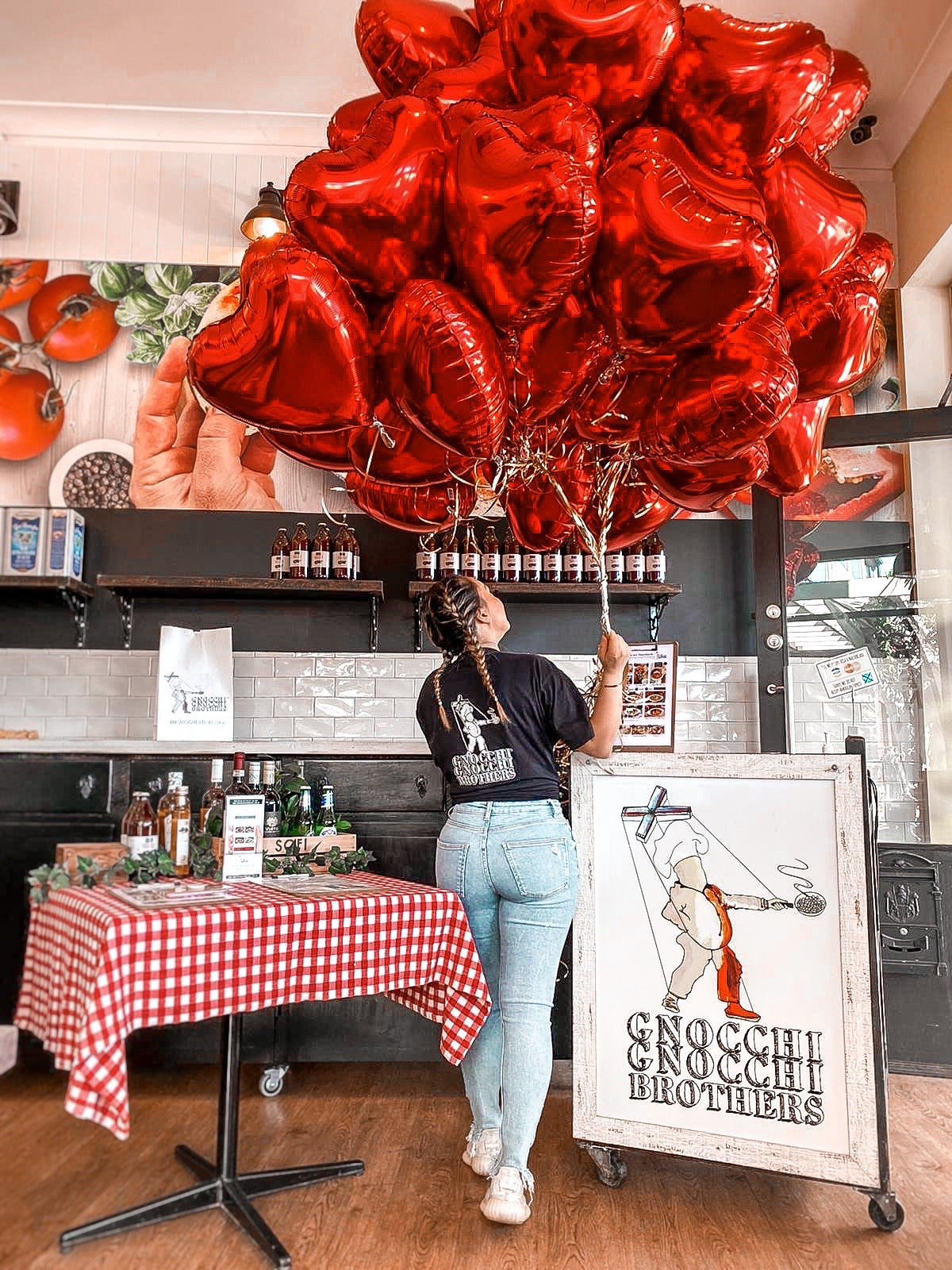 Heartstopper Bunch of Red Heart Balloons for Valentine's Day
